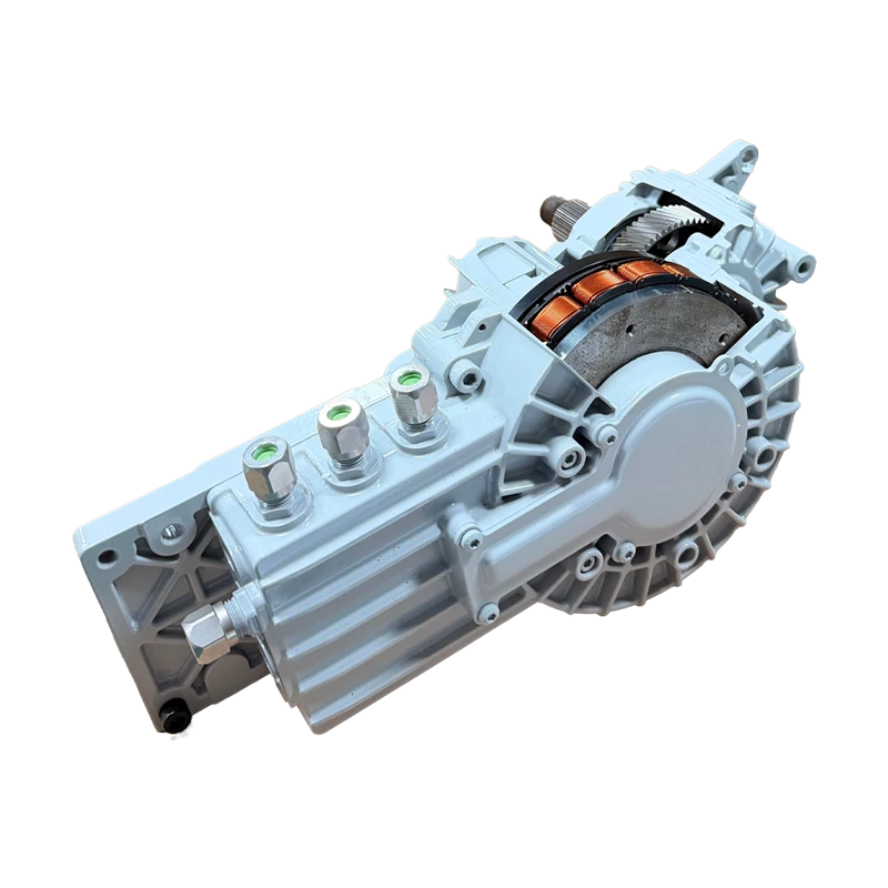 Side-mounted motor (axial magnetic flux)